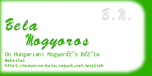 bela mogyoros business card